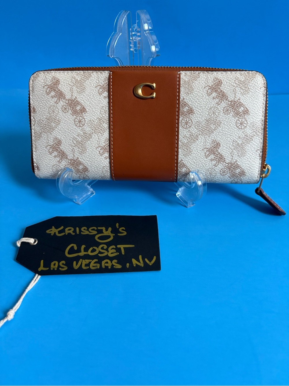 COACH Accordion Long Zippy Wallet Horse Carriage Current Model